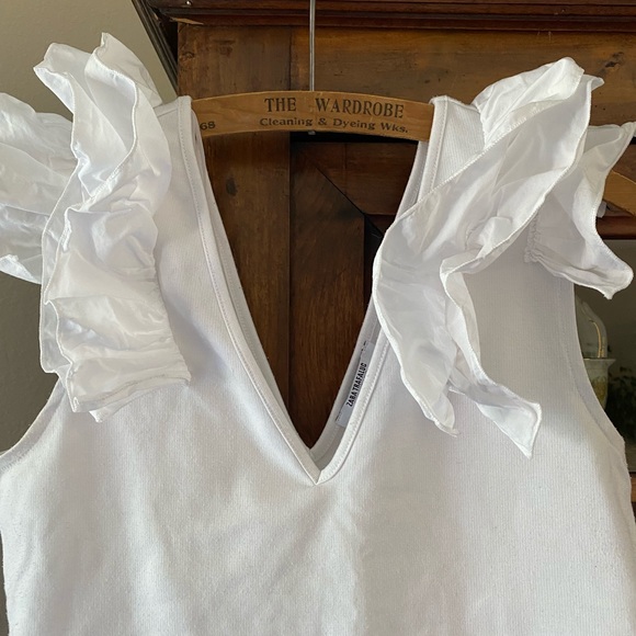 Zara Trafaluc Spring-Summer Ruffle-Sleeved Top - Picture 3 of 10